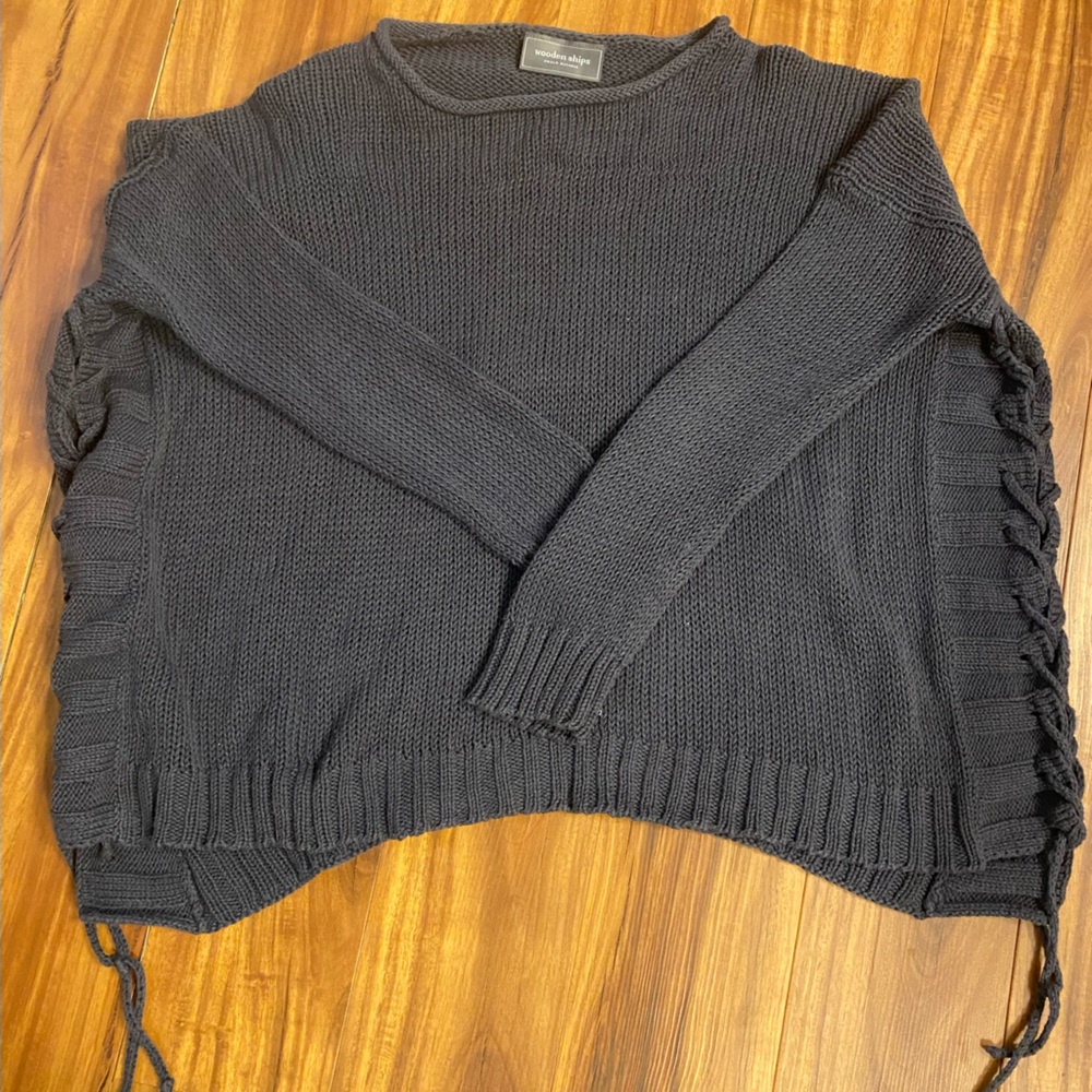 Wooden Ships charcoal sweater